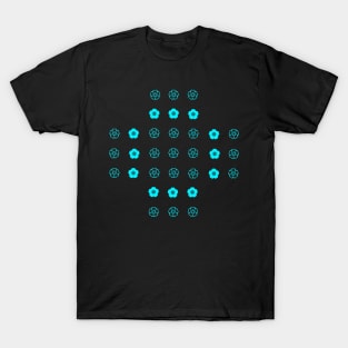 small aqua flowers T-Shirt